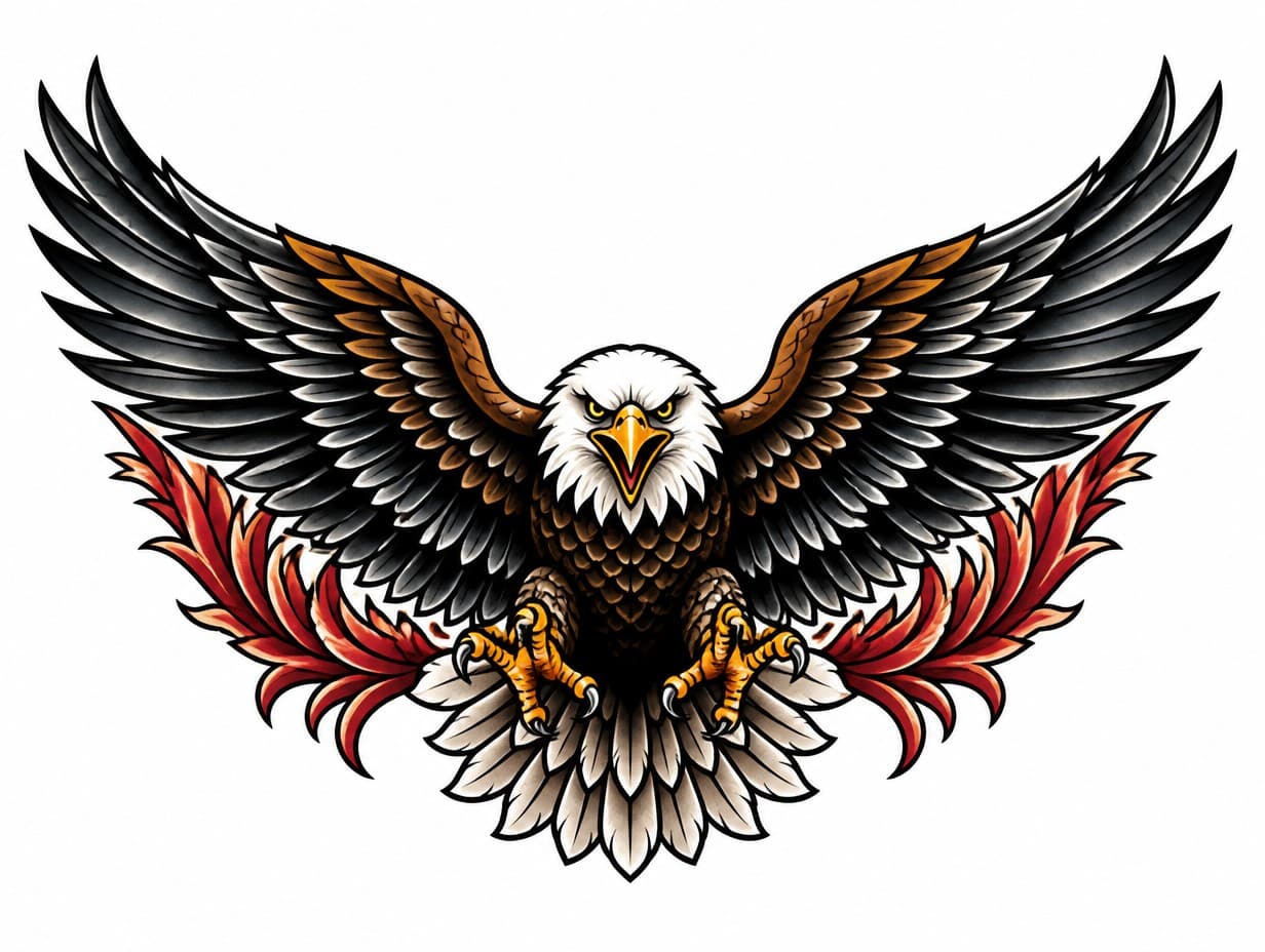 AI-generated chest tattoo design sample