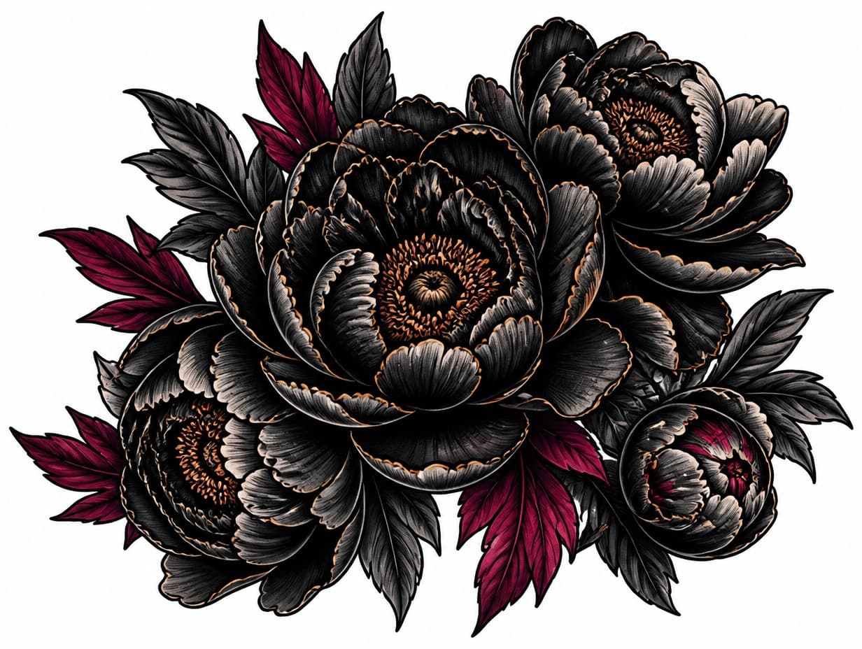 AI-generated cover-up ideas tattoo design sample