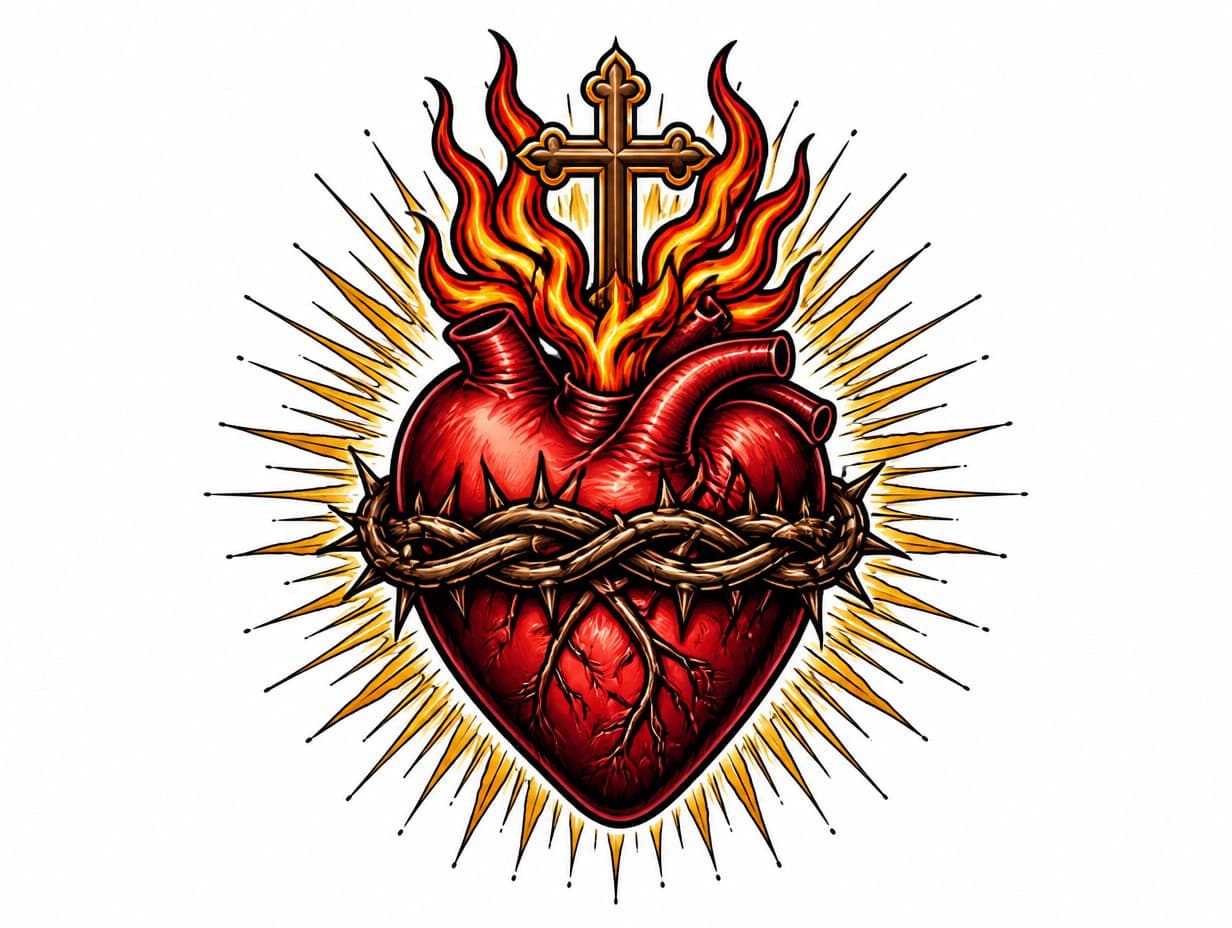 AI-generated small heart tattoo design sample