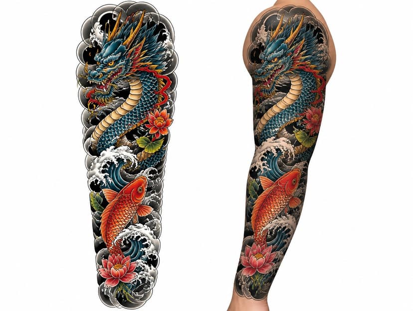 AI sleeve tattoo design