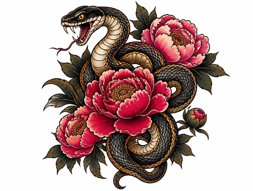 AI snake tattoo design