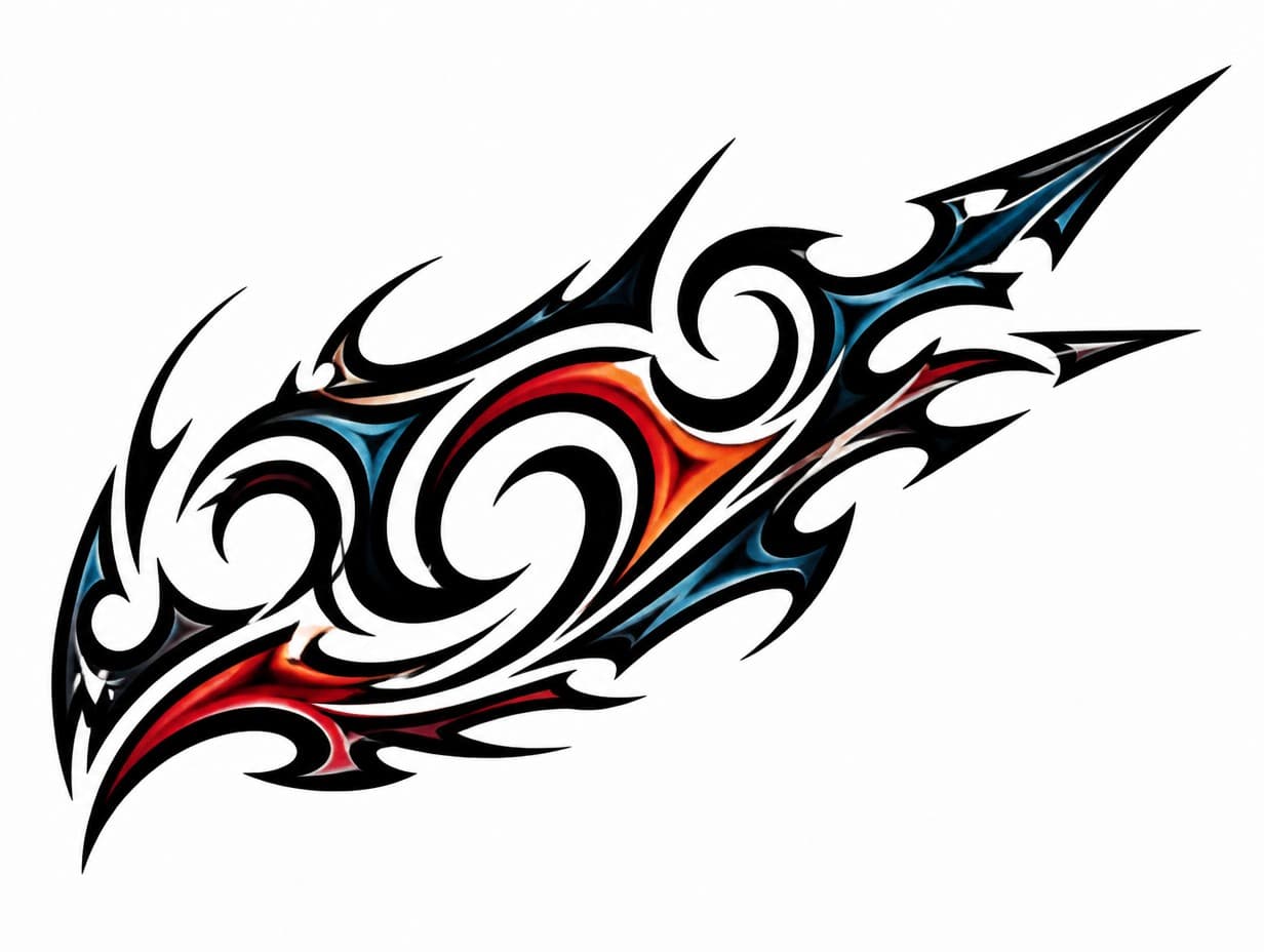AI-generated tribal tattoo design sample